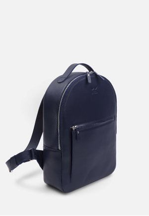 Шкіряний рюкзак Groove M темно-синій