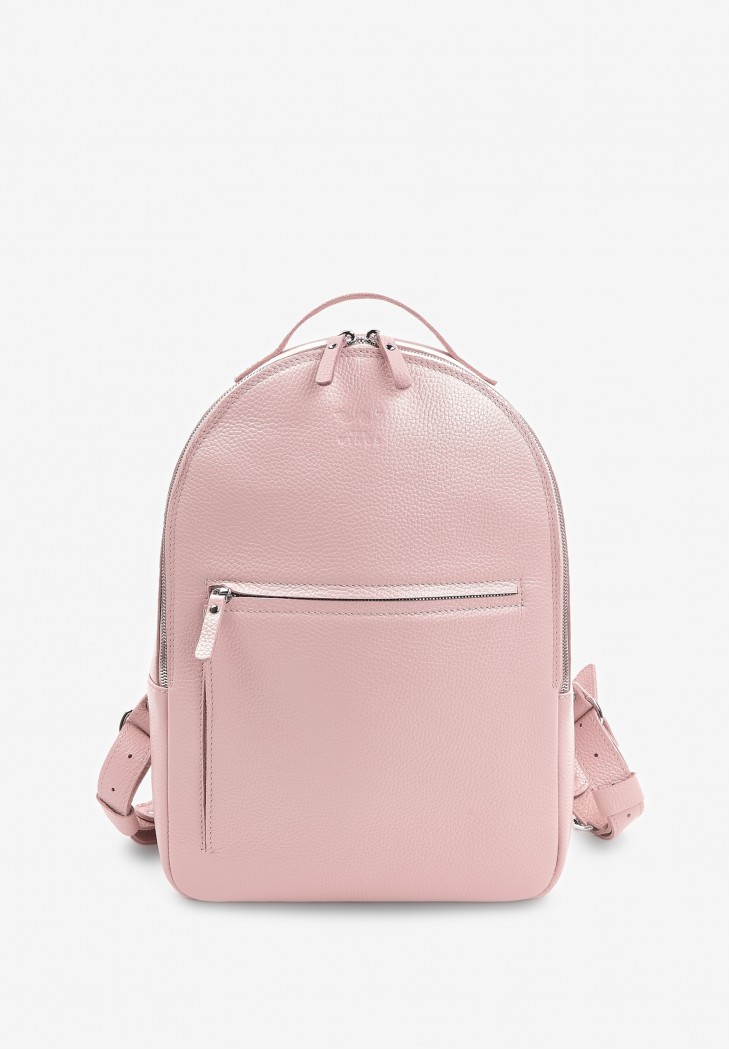 Шкіряний рюкзак Groove M рожевий зернистий