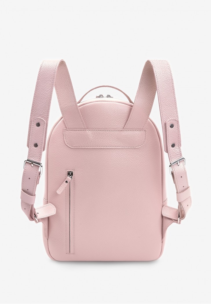 Шкіряний рюкзак Groove M рожевий зернистий