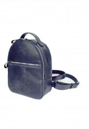 Шкіряний рюкзак Groove S синій вінтажний