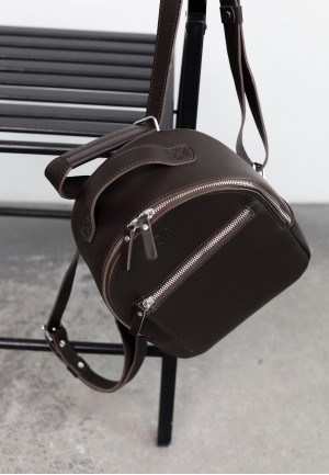 Шкіряний рюкзак Groove S темно-коричневий