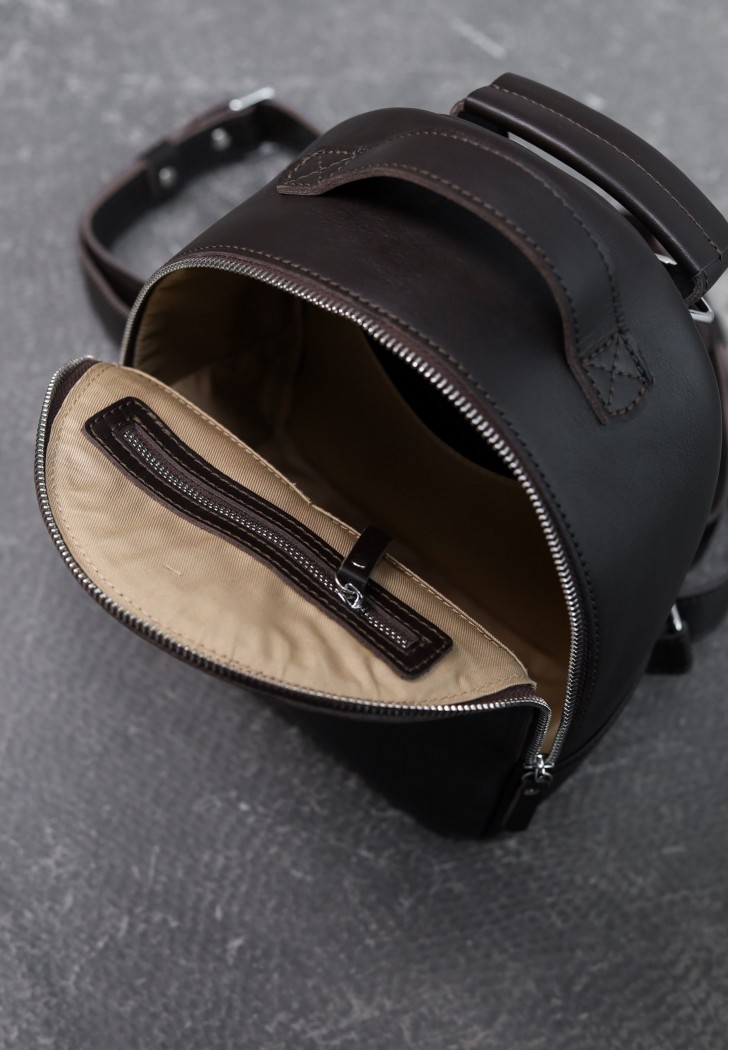 Шкіряний рюкзак Groove S темно-коричневий