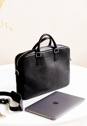 Шкіряна ділова сумка Briefcase 2.0 чорний