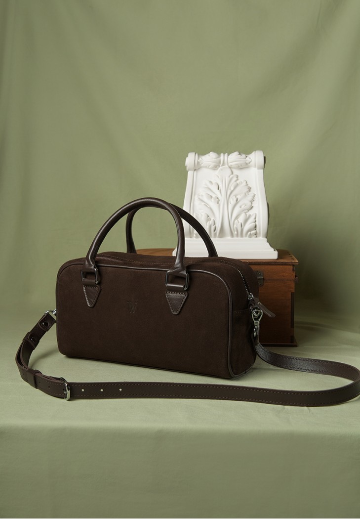 Жіноча замшева сумка Camilla темно-коричнева