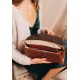 Жіноча шкіряна сумка Classic світло-коричнева вінтажна