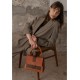 Жіноча шкіряна сумка Ester коньячно-коричнева вінтажна