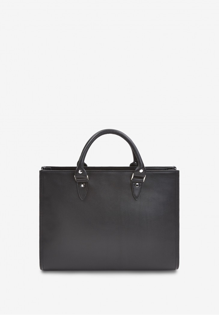 Жіноча шкіряна сумка Fancy A4 чорна