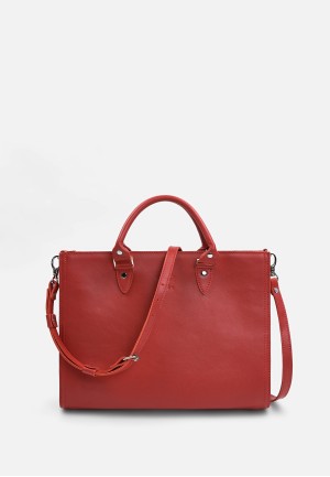 Жіноча шкіряна сумка Fancy A4 червоний