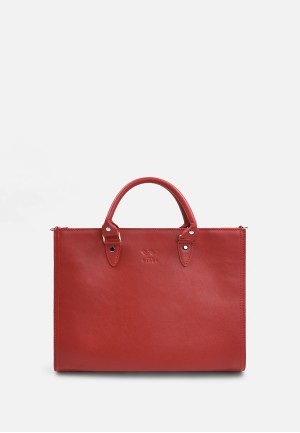 Жіноча шкіряна сумка Fancy A4 червоний