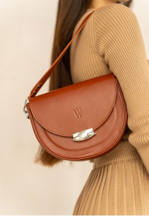Жіноча шкіряна сумка Kira світло-коричнева