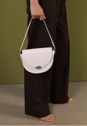 Жіноча шкіряна сумка Kira біла