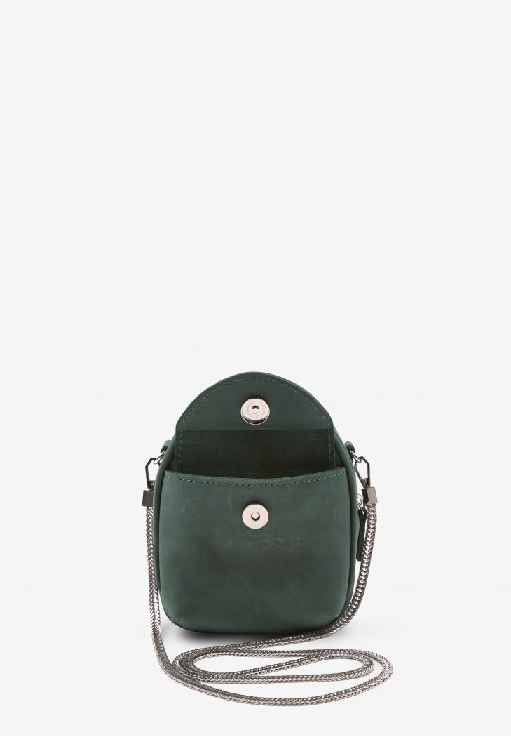 Міні-сумка Kroha зелена вінтажна