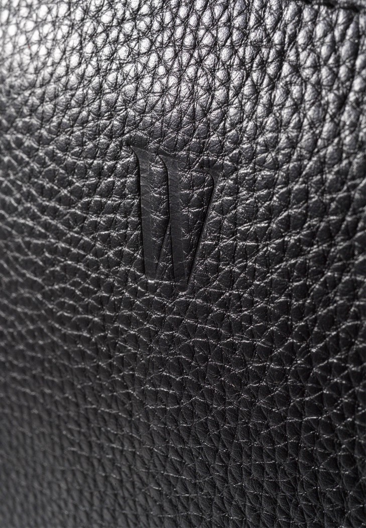 Шкіряна сумка Lina чорна флотар