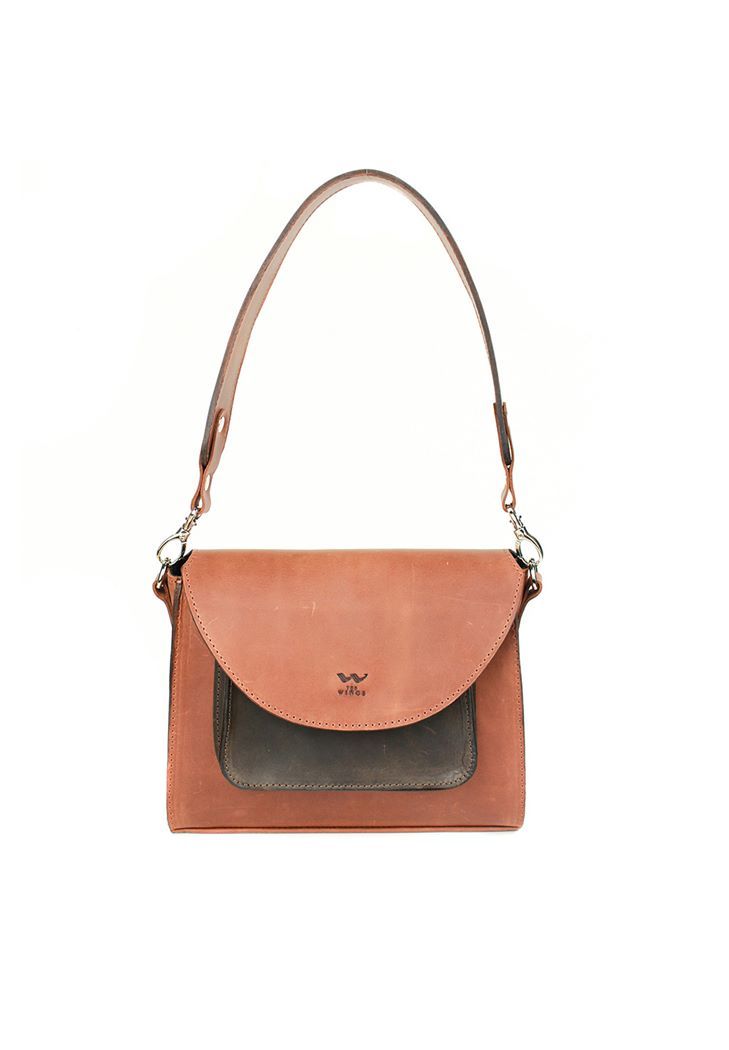 Жіноча шкіряна сумка Liv коньячно-коричнева