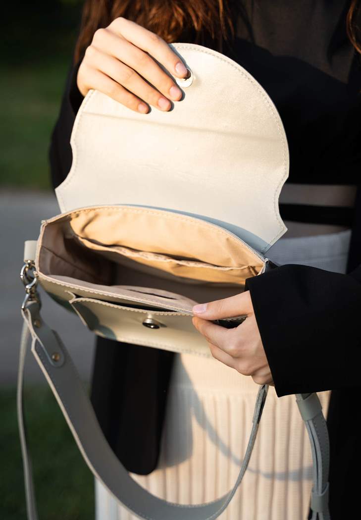 Жіноча шкіряна сумка Liv сіра