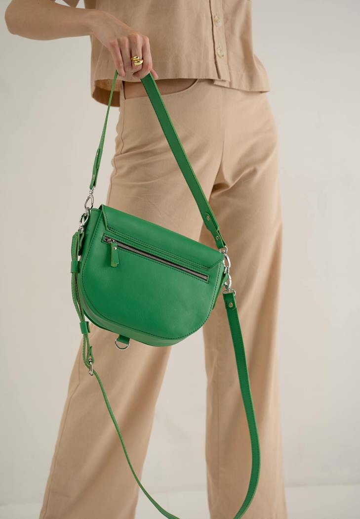 Жіноча шкіряна сумка Ruby L зелена