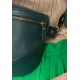 Шкіряна сумка поясна-кроссбоді Vacation зелений краст