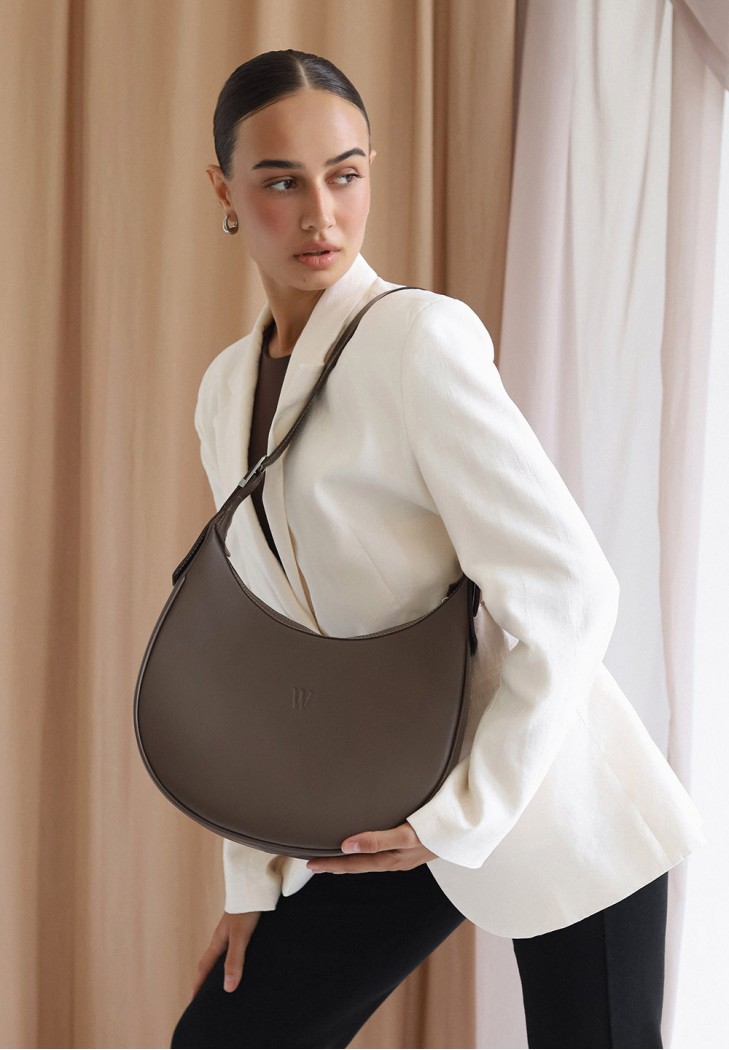 Жіноча шкіряна сумка Vivian темно-бежева