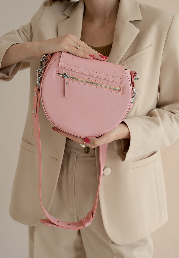 Жіноча шкіряна сумка Mandy рожева