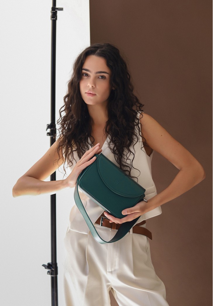 Жіноча шкіряна сумка Molly малахітова