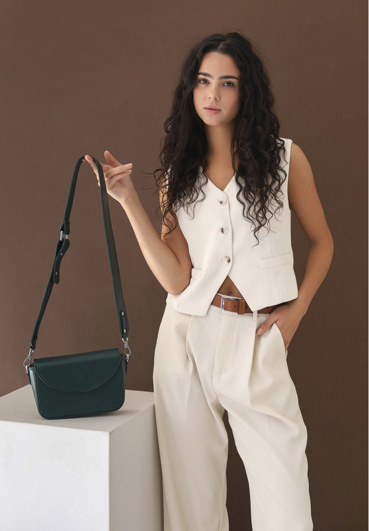 Жіноча шкіряна сумка Molly малахітова