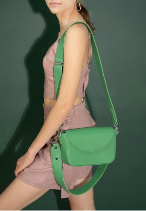 Жіноча шкіряна сумка Molly зелена