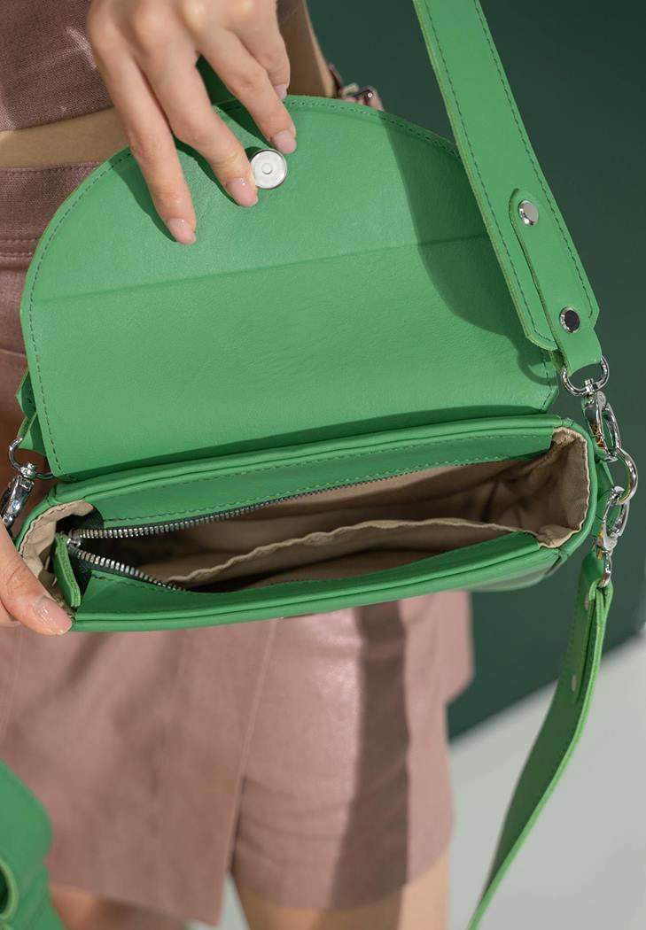 Жіноча шкіряна сумка Molly зелена