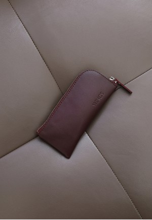 Шкіряна кишенькова ключниця 5.0 Бордова