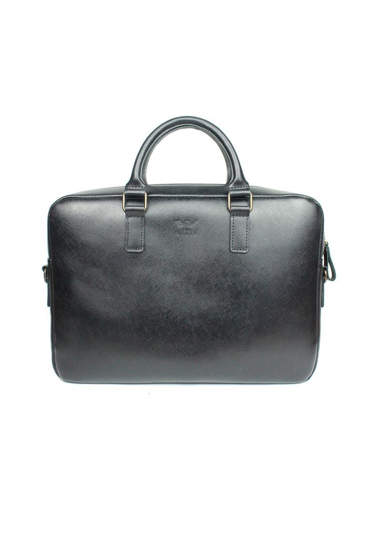 Шкіряна ділова сумка Briefcase 2.0 чорний Saffiano