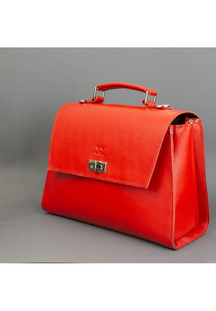 Жіноча шкіряна сумка Classic червона