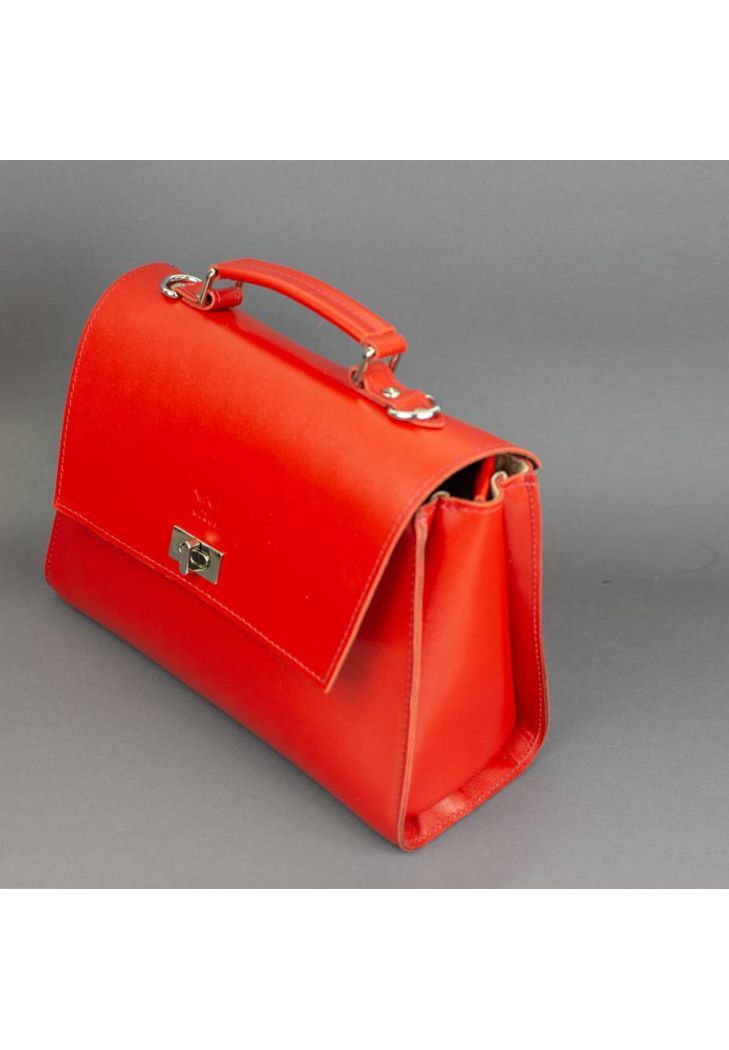 Жіноча шкіряна сумка Classic червона