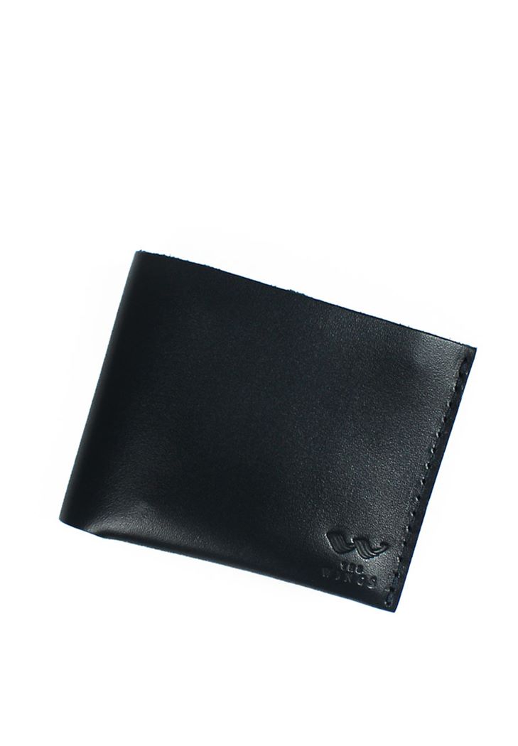 Шкіряний гаманець Mini з монетницею чорний