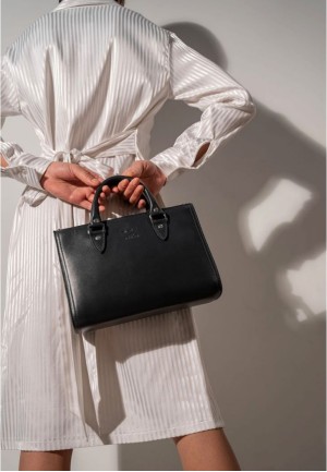 Жіноча шкіряна сумка Fancy чорна
