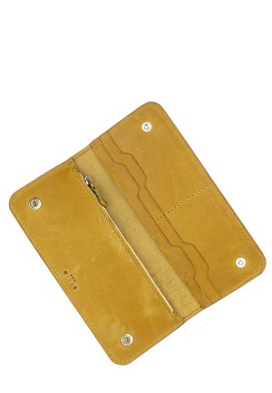 Шкіряне портмоне Mark 2 жовтий вінтажний