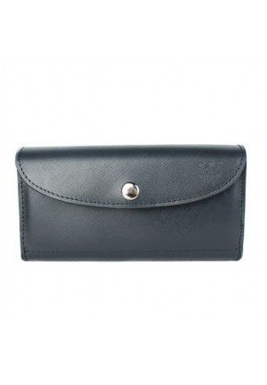 Шкіряний гаманець Smart Wallet синій саф'яно