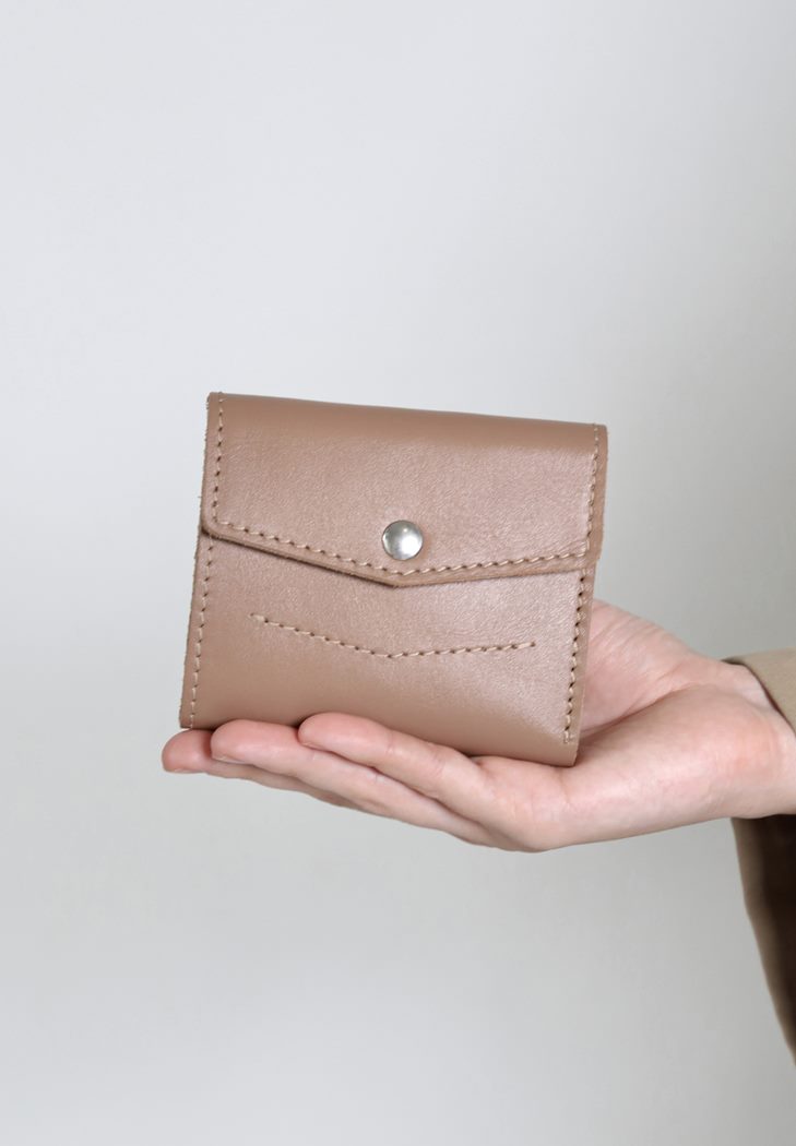 Жіночий шкіряний гаманець 2.1 карамель краст