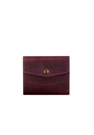 Жіночий шкіряний гаманець 2.1 бордовий вінтаж