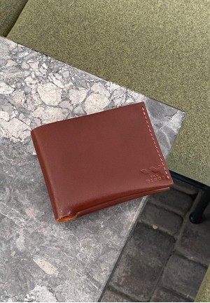 Шкіряний гаманець Mini світло-коричневий