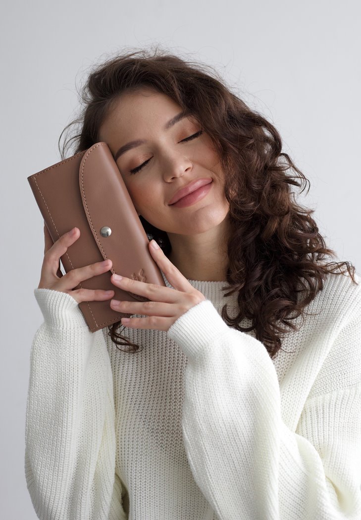 Шкіряний гаманець Smart Wallet карамель краст (TW-Smart-caramel